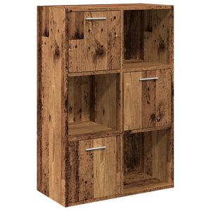vidaXL Bokhylle gammelt tre 60,5x30x90 cm konstruert tre