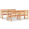 vidaXL Hagespisegruppe 3 deler heltre teak