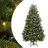 vidaXL Kunstig juletre 270 cm 300 LED-lys Varmhvit PVC og st&aring;l Gr&oslash;nn