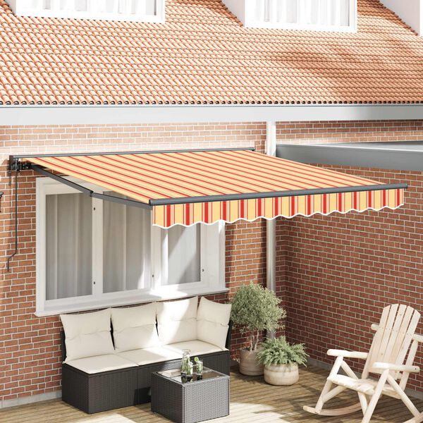 vidaXL Innvendbar Markise Flerfarget 350 x 250 cm Aluminium og stoff