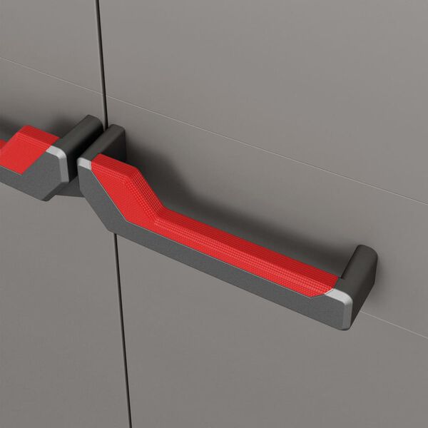 Keter Oppbevaringsskap med hyller Stilo gr&aring; og svart 173 cm