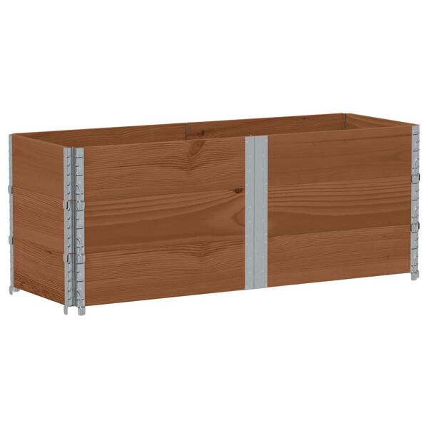 vidaXL Plantekasse brun 150x50 cm heltre furu