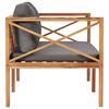 vidaXL Hagesofagruppe med puter 4 deler heltre teak