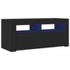 vidaXL TV-benk med LED-lys svart 90x35x40 cm