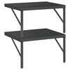 vidaXL Vegghyller 2 stk 50x40 cm svart rustfritt st&aring;l