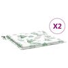 vidaXL Stolputer 2 stk bladm&oslash;nster 40x40x3 cm stoff