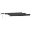 vidaXL Manuell markiseramme med LEDs Antrasitt 4 &times; 3,5 m