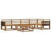 vidaXL Utend&oslash;rs sofa-sett 6 pcs Naturlig Solid akasietre