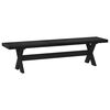 vidaXL Spisebenk NOAIN 180 x 41 x 45 cm Massiv furu Svart