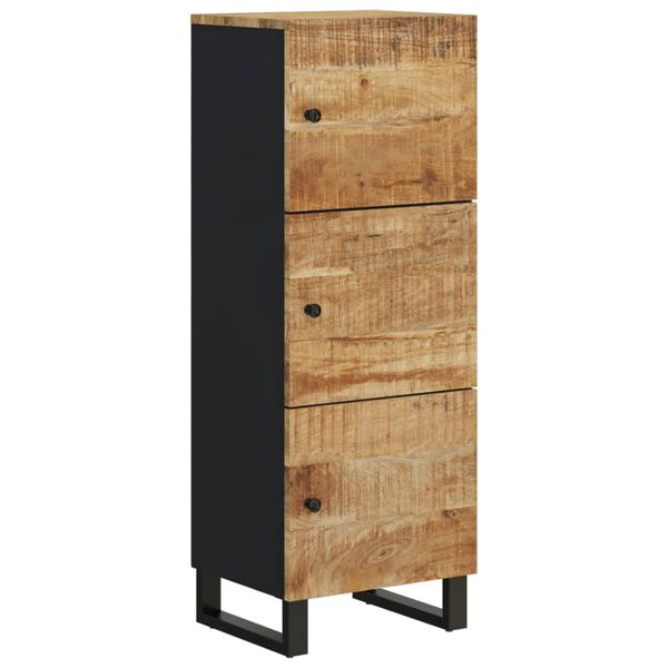 vidaXL Highboard med 3 d&oslash;rer 40x33x110 cm heltre mango og jern