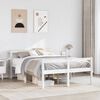 vidaXL Seniorseng med hodegavl hvit 150x200 cm heltre furu