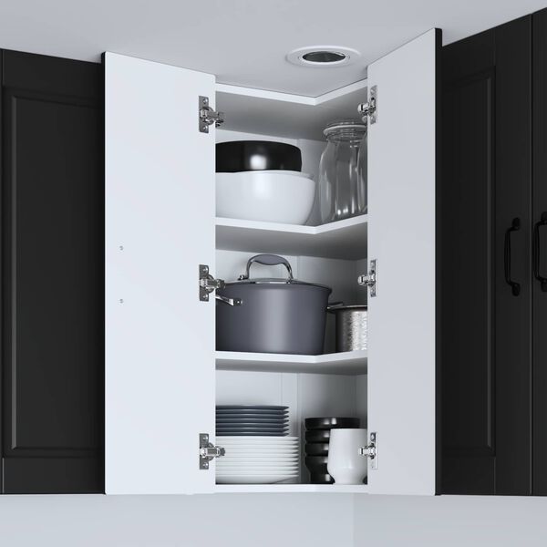 vidaXL Kj&oslash;kkenskap med hylle Svart 57 x 57 x 80 cm Konstruert tre