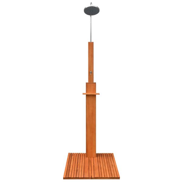 vidaXL Utendørs dusj eukalyptustre og stål