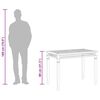 vidaXL Spisebord til hage 120x65x80 cm heltre teak