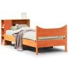 vidaXL Sengeramme uten madrass voksbrun 75x190 cm heltre furu