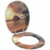 vidaXL Myk-lukking toalettsete Oransje 44 x 38 cm MDF-plater