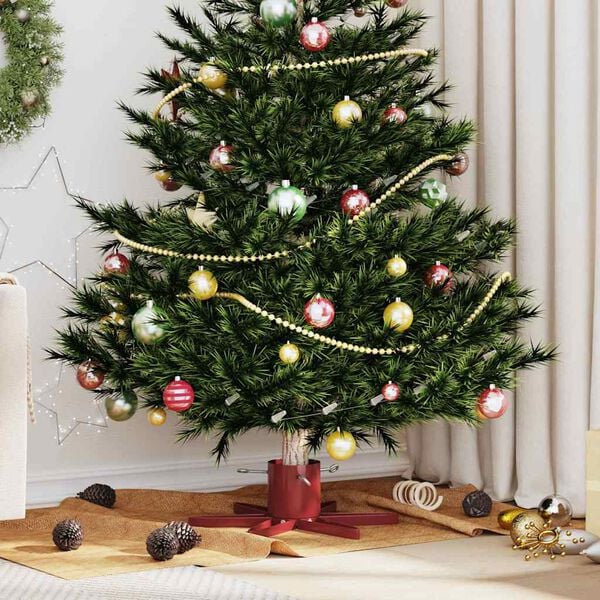 vidaXL Juletre Stand 1.73 med vanntank R&oslash;d 50 x 50 x 15,5 cm St&aring;l