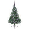 vidaXL Kunstig Forhåndsopplyst Juletre med 300 LED grønn 180 cm PVC