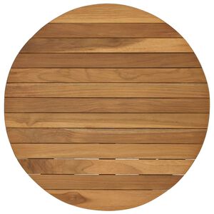 vidaXL Bordplate &Oslash; 50 x 3,5 Rund Massivt Teaktre Naturlig