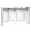 vidaXL Radiator Deksel H&oslash;yglanset hvit 152 x 19 x 81,5 cm