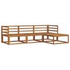 vidaXL Utend&oslash;rs sofa-sett 4 pcs Naturlig Solid akasietre