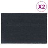 vidaXL D&oslash;rmatter 2 stk m&oslash;rkegr&aring; 40x60 cm tuftet kokosfiber