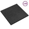 vidaXL Fallunderlag fliser 18 stk gummi 50x50x3 cm svart