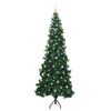 vidaXL Hj&oslash;rne Kunstig Jul Tre med 300 LED gr&oslash;nn 240 cm PVC og metall