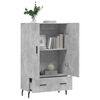 vidaXL Highboard betonggr&aring; 69,5x31x115 cm konstruert tre