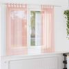 vidaXL Voilegardiner med hemper 2 stk rosa 140x175 cm