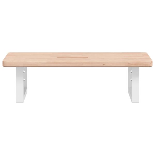 vidaXL Servanthylle veggmontert stål og heltre eik