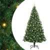 vidaXL Kunstig juletre med 300 LED gr&oslash;nn 180 cm PVC og St&aring;l og Plast
