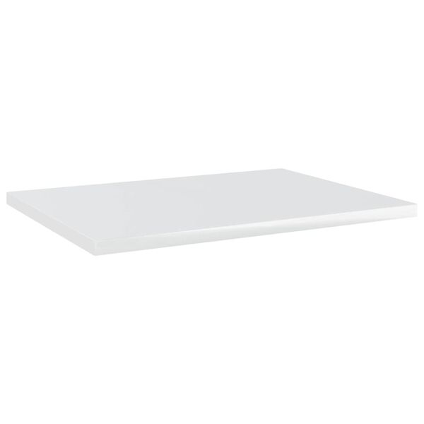 vidaXL Hylleplater 4 stk h&oslash;yglans hvit 40x30x1,5 cm konstruert tre