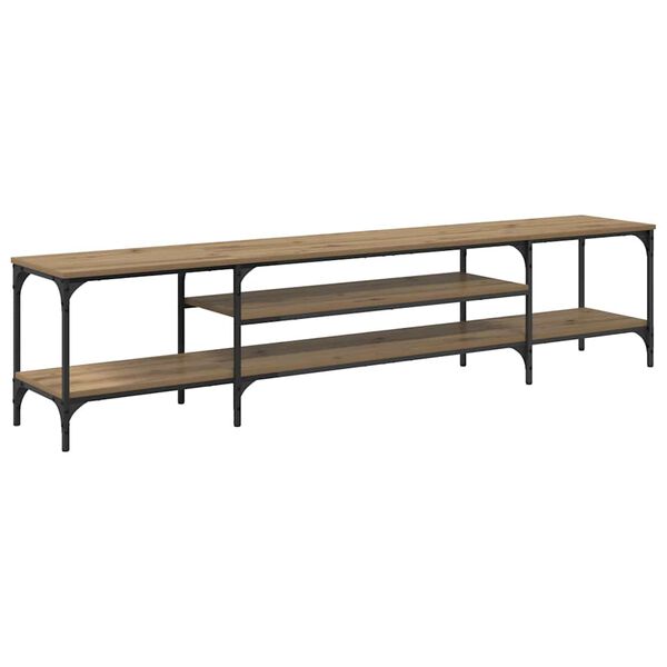 vidaXL TV-skap Artisan Eik 201 x 35 x 45 cm Ingeni&oslash;rtre og jern