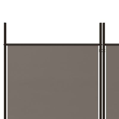vidaXL Romdeler med 6 paneler antrasitt 300x220 cm stoff