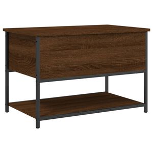 vidaXL Oppbevaringsbenk brun eik 70x42,5x47 cm konstruert tre