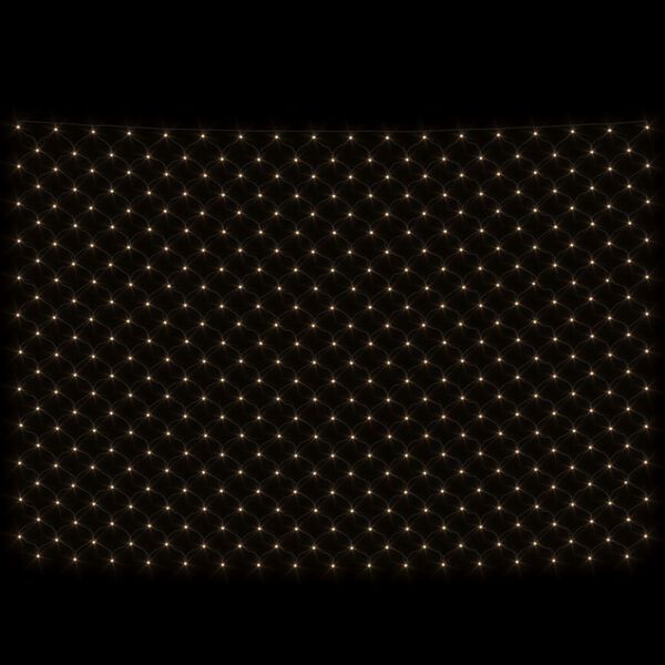 vidaXL Julenettlys varmhvit 3x2 m 204 lysdioder innendørs og utendørs