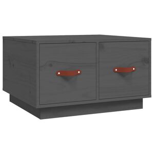vidaXL Salongbord gr&aring; 60x53x35 cm heltre furu