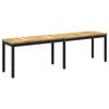 vidaXL Hagebenk 161 x 35 x 45 cm Solid akasietre Hvit og svart