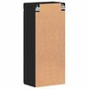 vidaXL Baderom veggskap TULUM Svart 37 x 24,5 x 86 cm Konstruert tre
