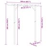 vidaXL Hagepergola 205x40x203 cm tre