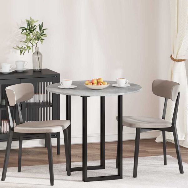 vidaXL Bordplate Betonggr&aring; 80 x 80 x 1,5 cm Konstruert tre