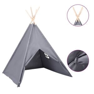 vidaXL Tipi-telt for barn med pose ferskenhud gr&aring; 120x120x150 cm