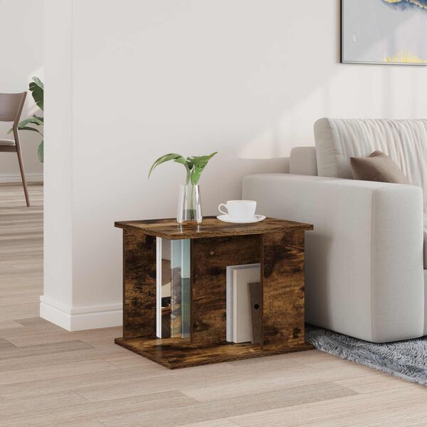 vidaXL Magasinreol med hylle R&oslash;kt eik 35 x 35 x 45 cm Konstruert tre