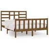 vidaXL Sengeramme honningbrun heltre 150x200 cm King Size