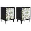 vidaXL Nattbordskap GOTHA 2 stk. Svart eik 36 x 33 x 51 cm