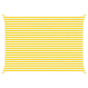 vidaXL Solskygge seil Gul og hvit 5 &times; 3,5 m 100% polyester Oxford