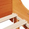 vidaXL Seng med bokhylle uten madrass voksbrun 100x200 cm heltre