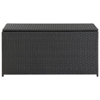 vidaXL Utendørs oppbevaringsboks polyrotting 100x50x50 cm svart