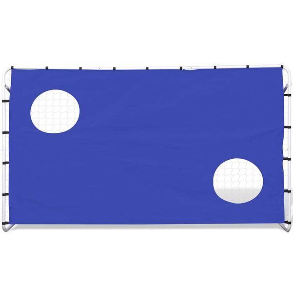 Fotballm&aring;l med siktevegg st&aring;l 240x92x150 cm h&oslash;ykvalitets